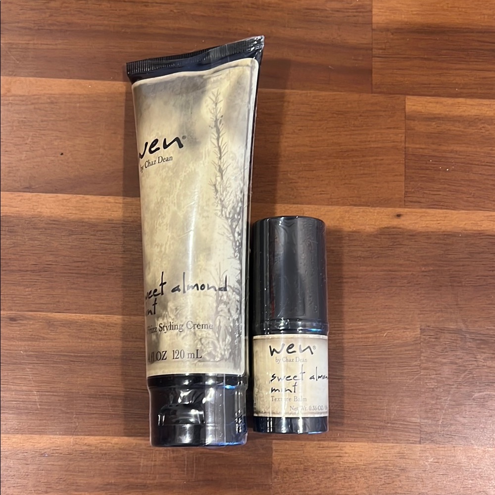 WEN by Chaz Dean Sweet Almond Mint Texture Balm and Anti-Frizz Styling Cream